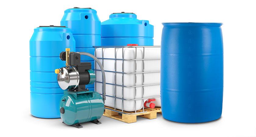 Emergency Water Storage 5 Gallon Water Tank - 20 Gallons (4 Tanks) - 5  Gallons Each w/Lids + Spigot & Water Treatment - Food Grade, Portable