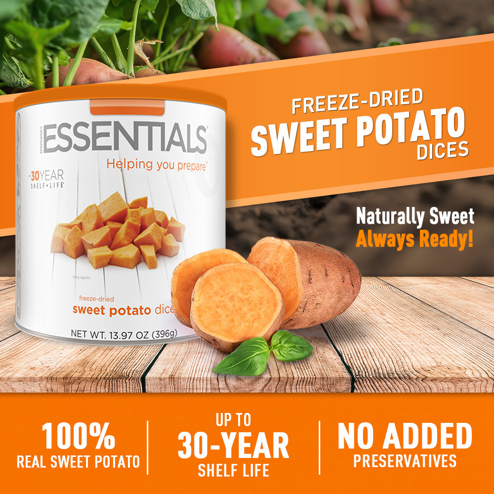 Freeze-Dried Sweet Potato Dices with Peel