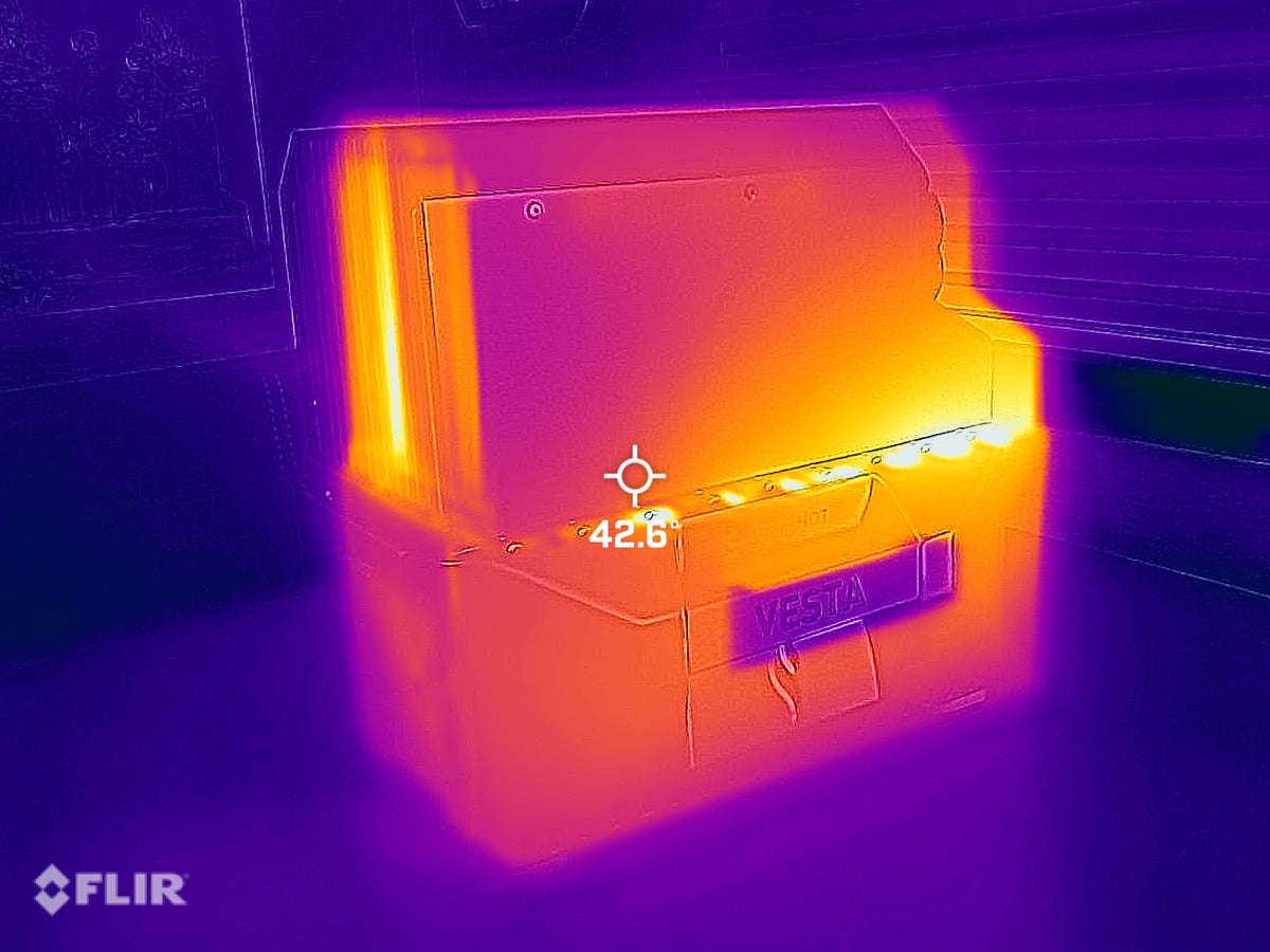 Infrared thermal imaging of the Vesta