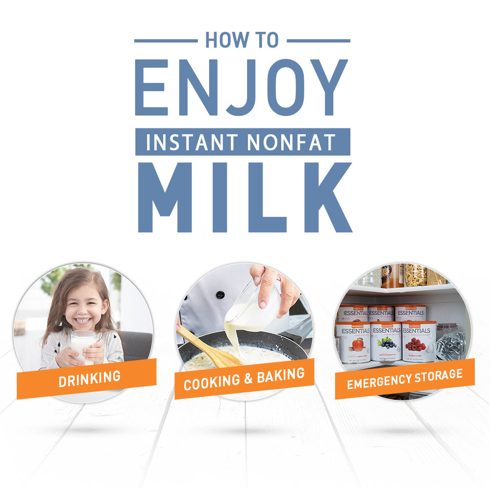 Emergency Essentials® Fortified Instant Nonfat Dry Milk Large (29 Ounces) #10 Can