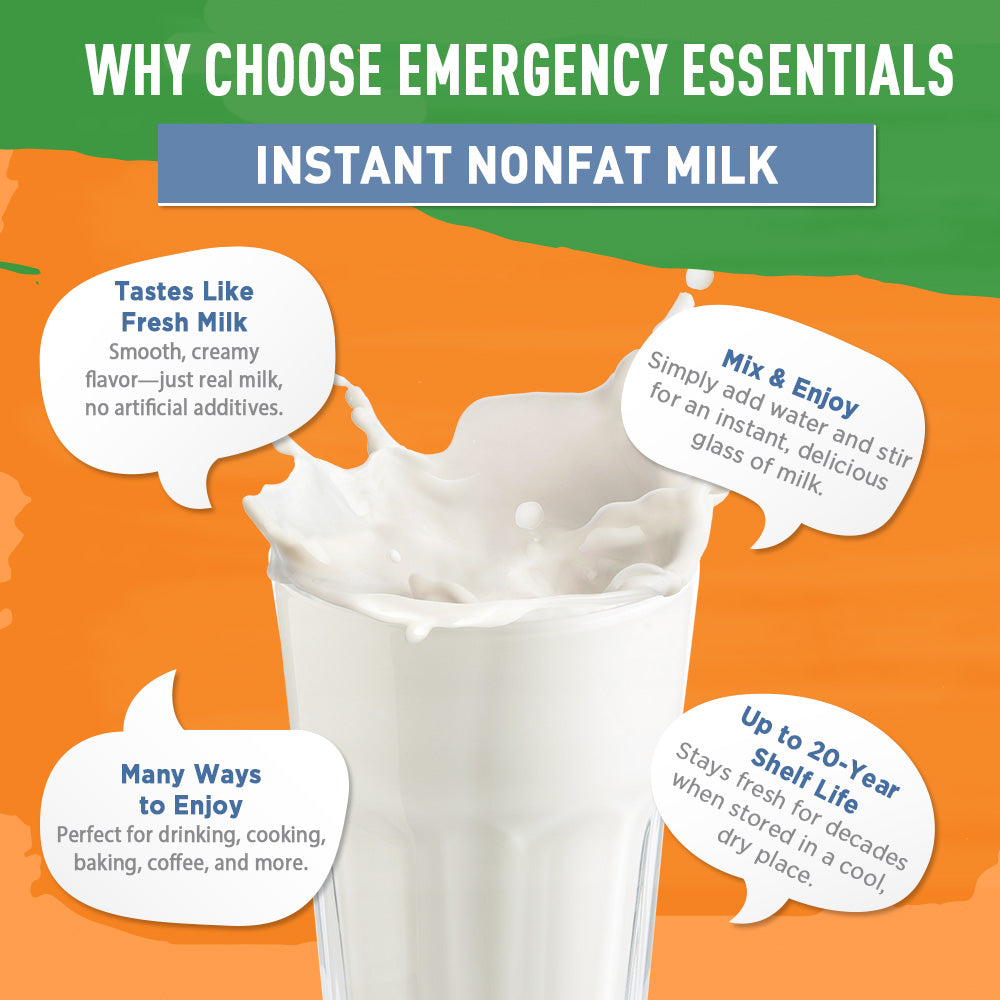 Emergency Essentials® Fortified Instant Nonfat Dry Milk Large (29 Ounces) #10 Can