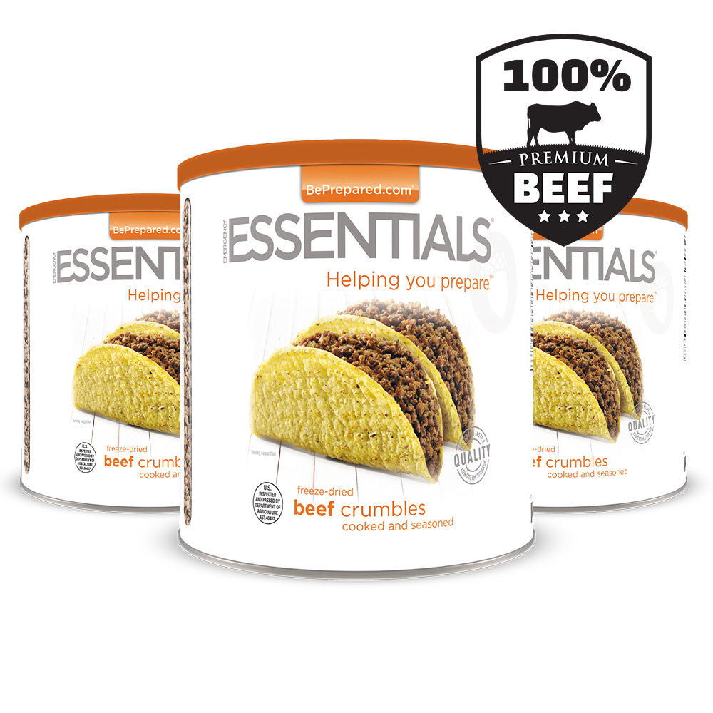 Beef Crumbles 3 Pack - Emergency Essentials
