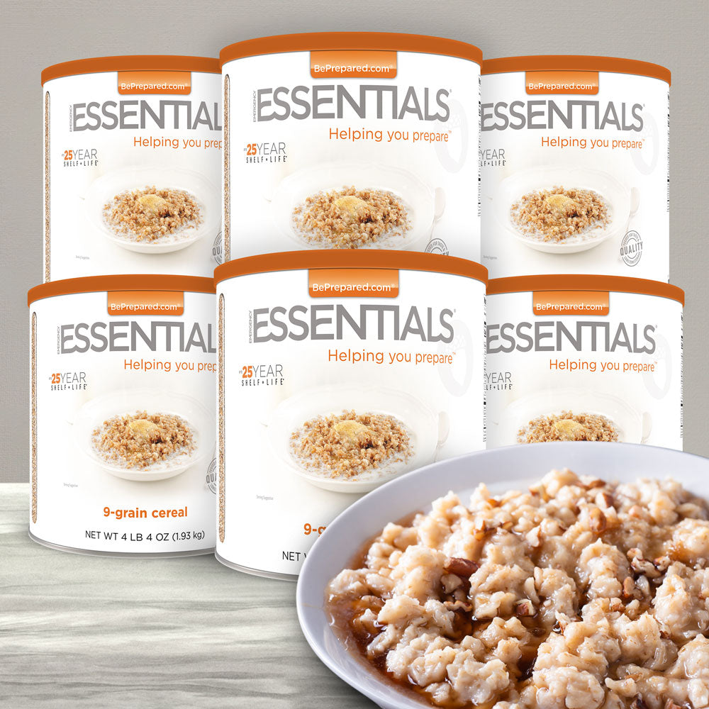 Emergency Essentials® 9-Grain Cereal Large Can; 6-Pack (7390110613644)