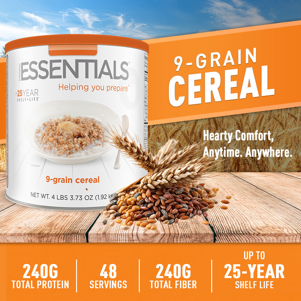 Emergency Essentials® 9-Grain Cereal Large #10 Can