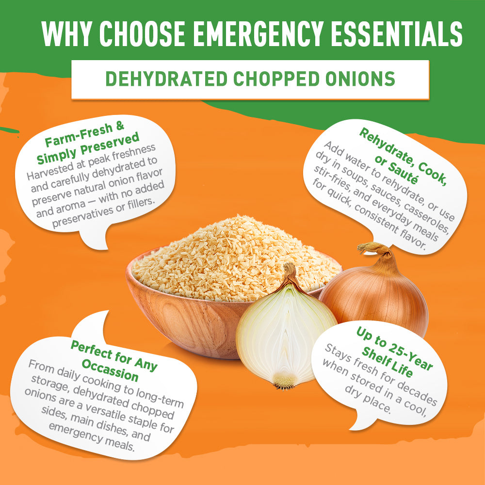 Dehydrated chopped onions benefits