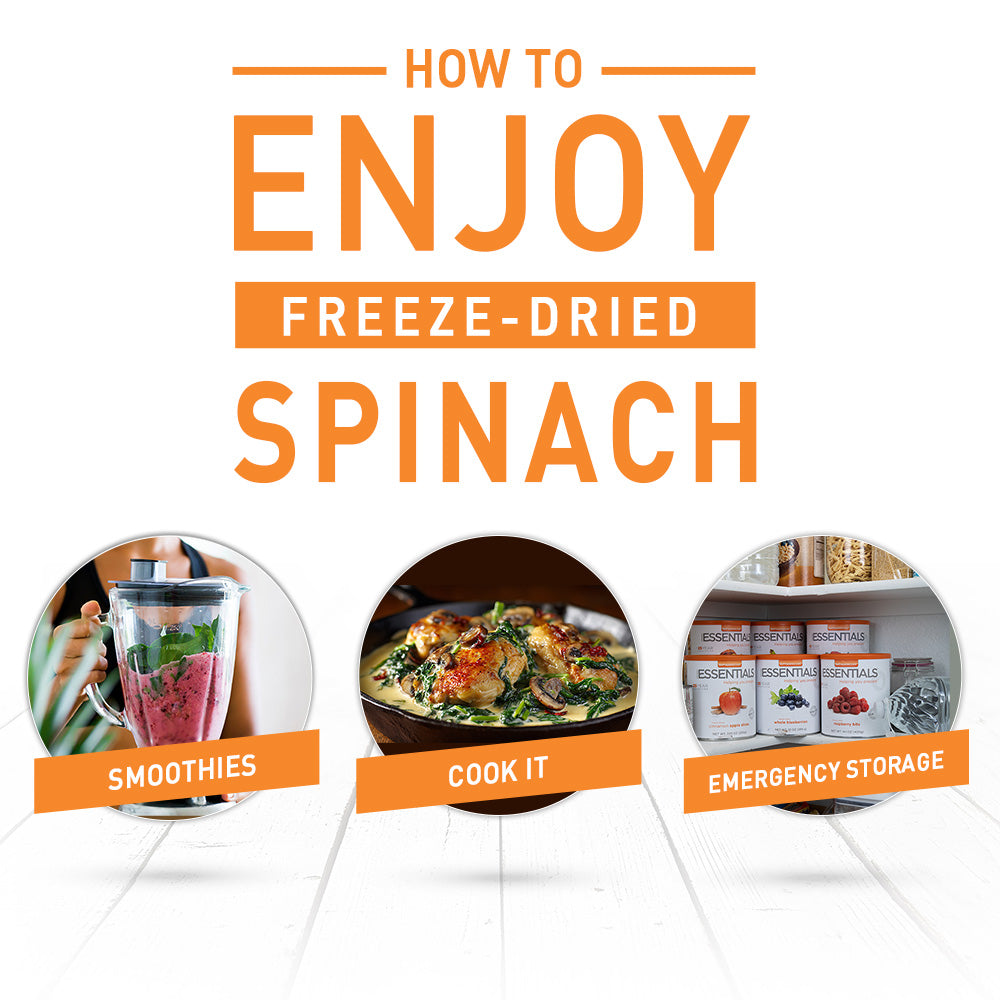 Instructions on how to enjoy freeze-dried spinach