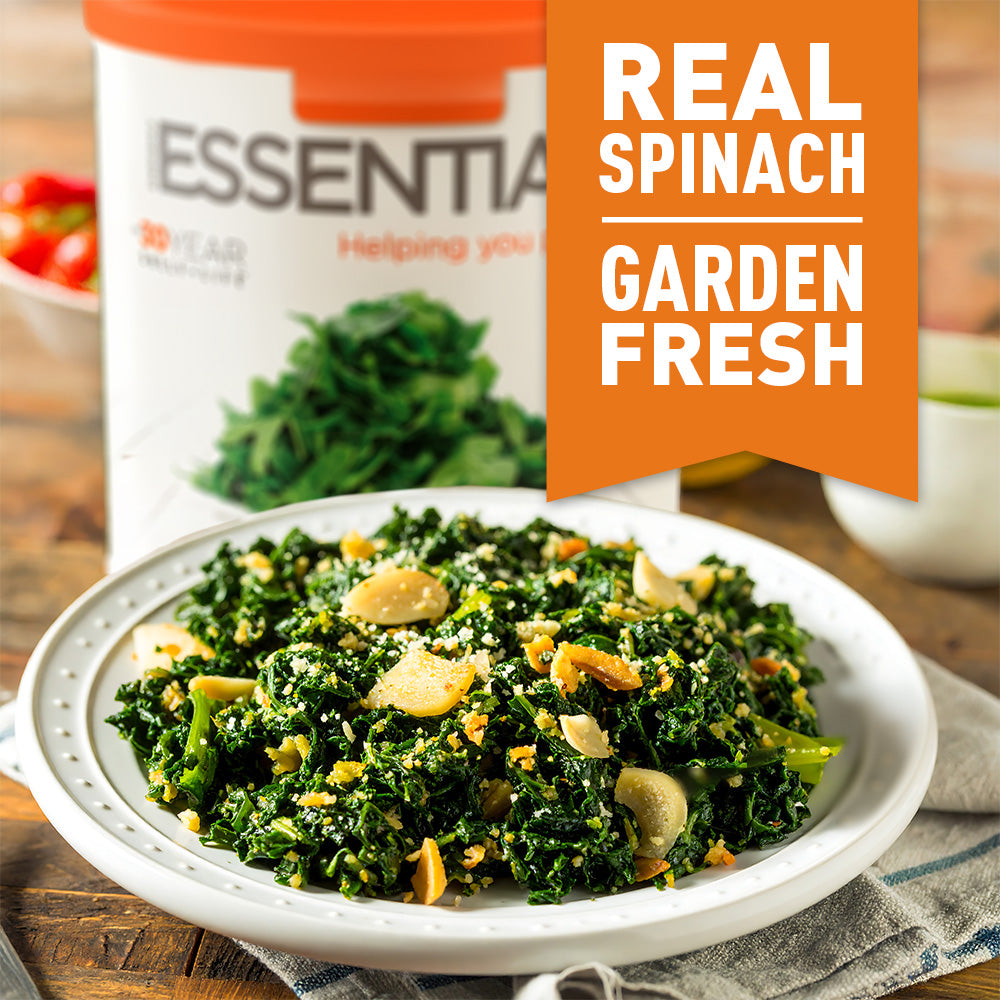 Plate of green salad with spinach