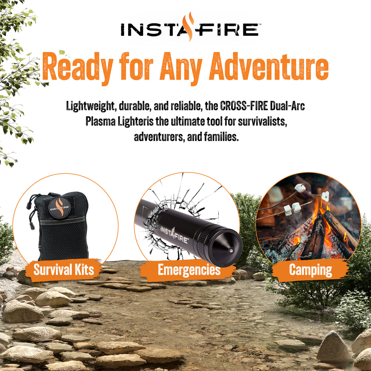 CROSS-FIRE® Dual-Arc Plasma Lighter by InstaFire