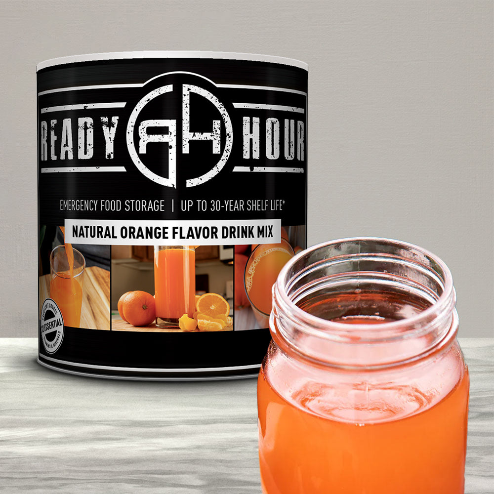 Natural Orange Flavored Drink Mix, 63 Servings | Ready Hour – Be