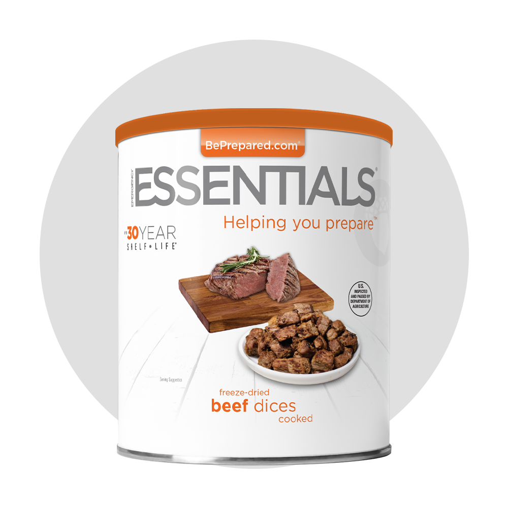 Emergency Essentials® Freeze-Dried Beef Dices Large #10 Can (Cooked)