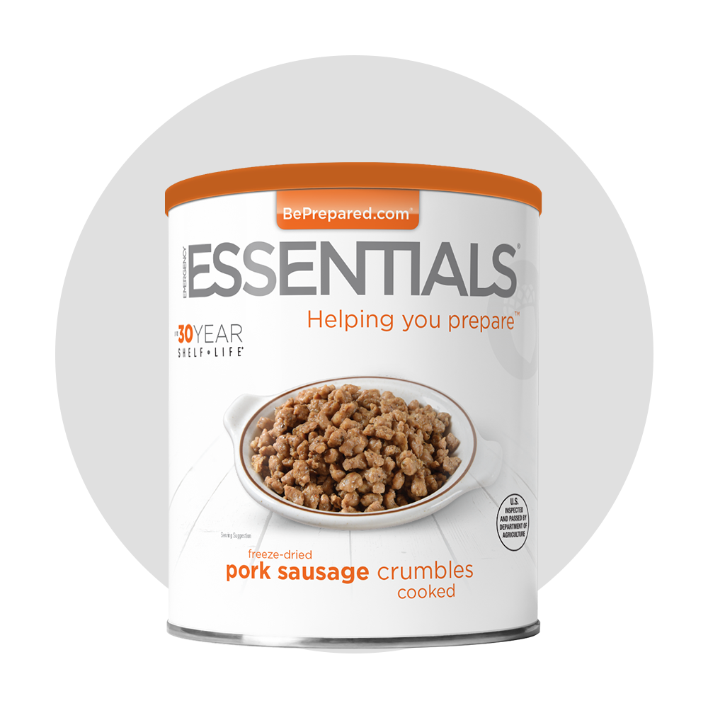 Single Pack of Freeze-Dried Pork Sausage (Cooked)