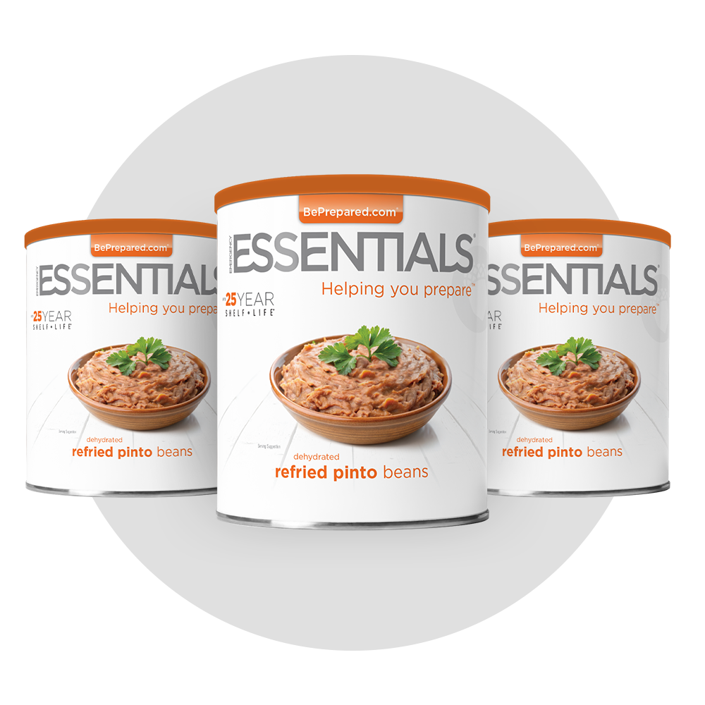 3 Pack of Dehydrated Refried Pinto Beans