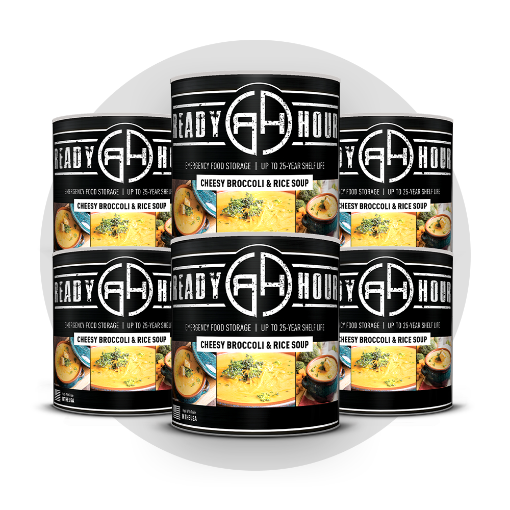 NEW - Ready Hour Cheesy Broccoli and Rice Soup #10 Can (23 servings)