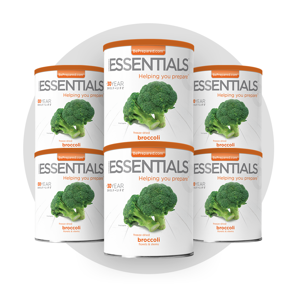 6 Pack of Freeze-Dried Broccoli