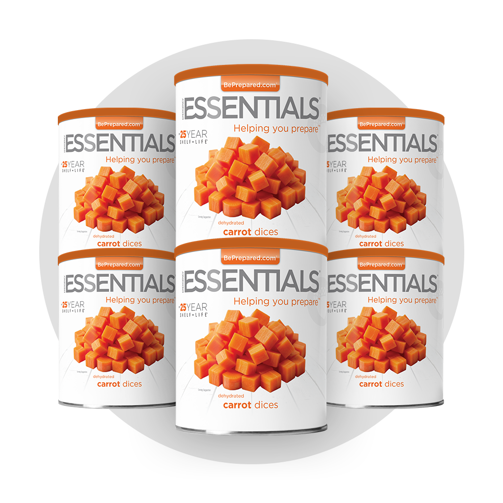 6 Pack of Dehydrated Carrots