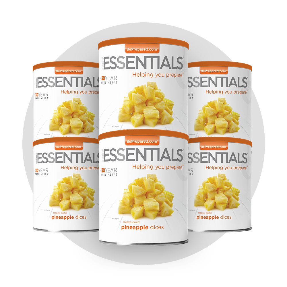 NEW: Emergency Essentials® Freeze-Dried Pineapple Dices Large #10 Can