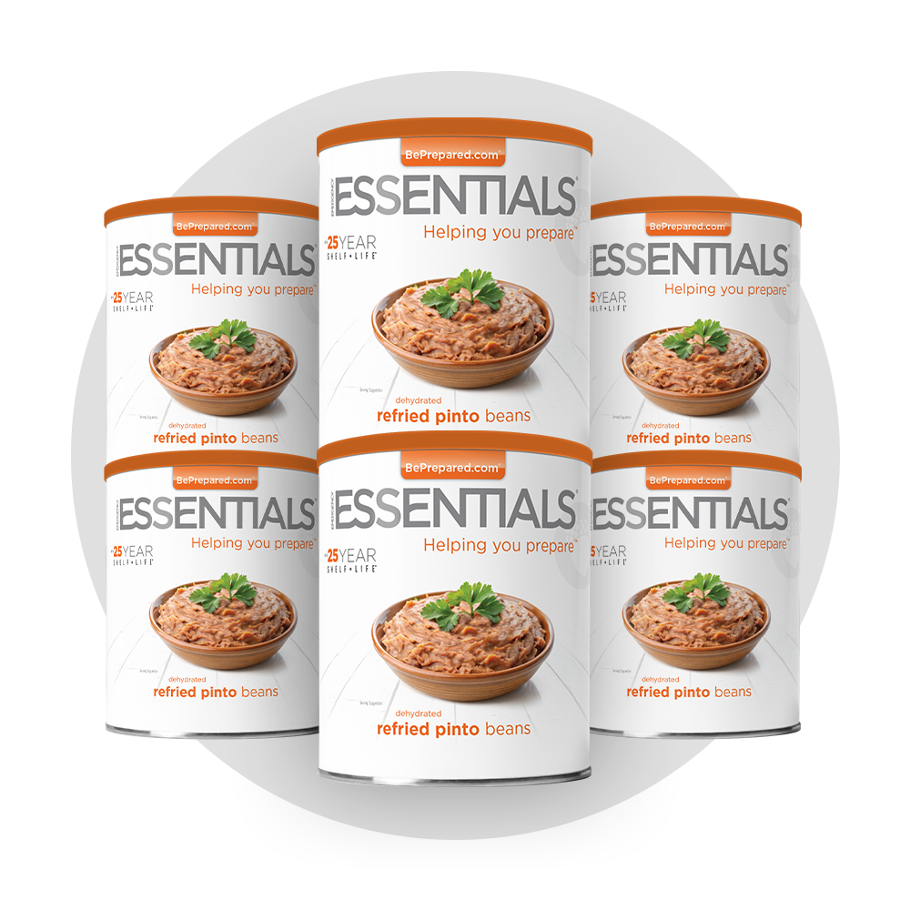 6 Pack of Dehydrated Refried Pinto Beans