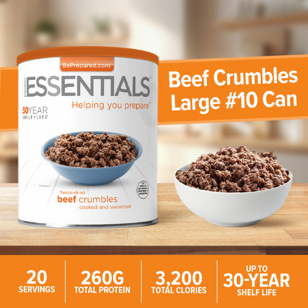Emergency Essentials®️ Freeze-Dried Ground Beef Crumbles Large Can