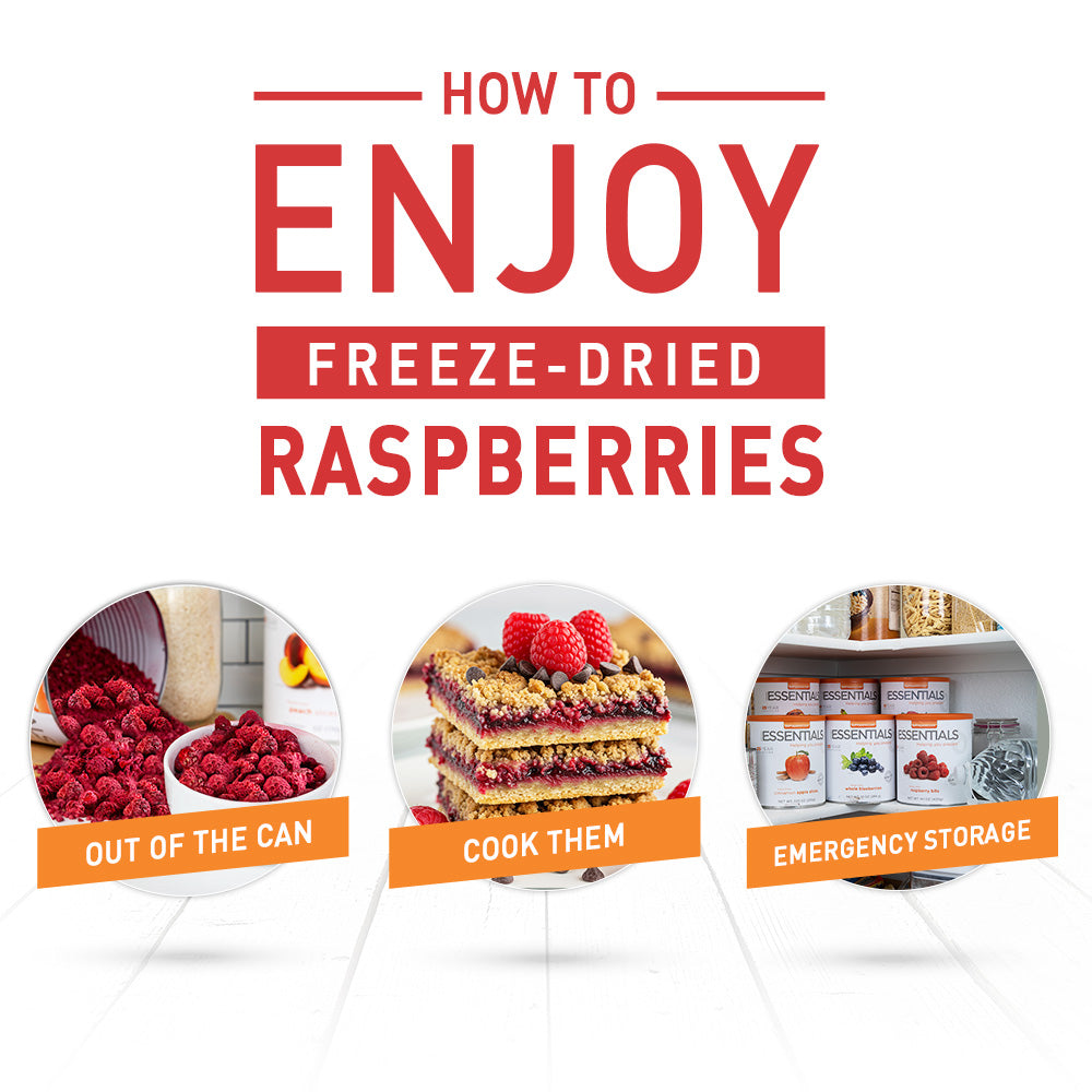 Instructions on how to enjoy rehydrated raspberries