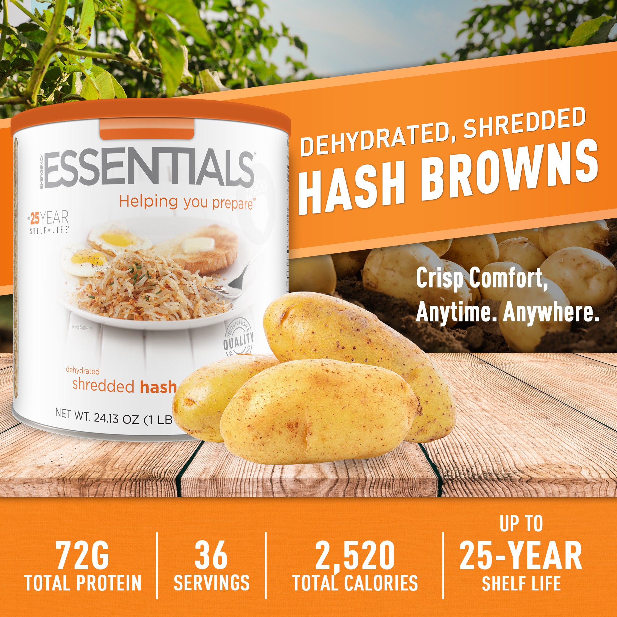 Emergency Essentials® Hash Brown Potatoes Large #10 Can
