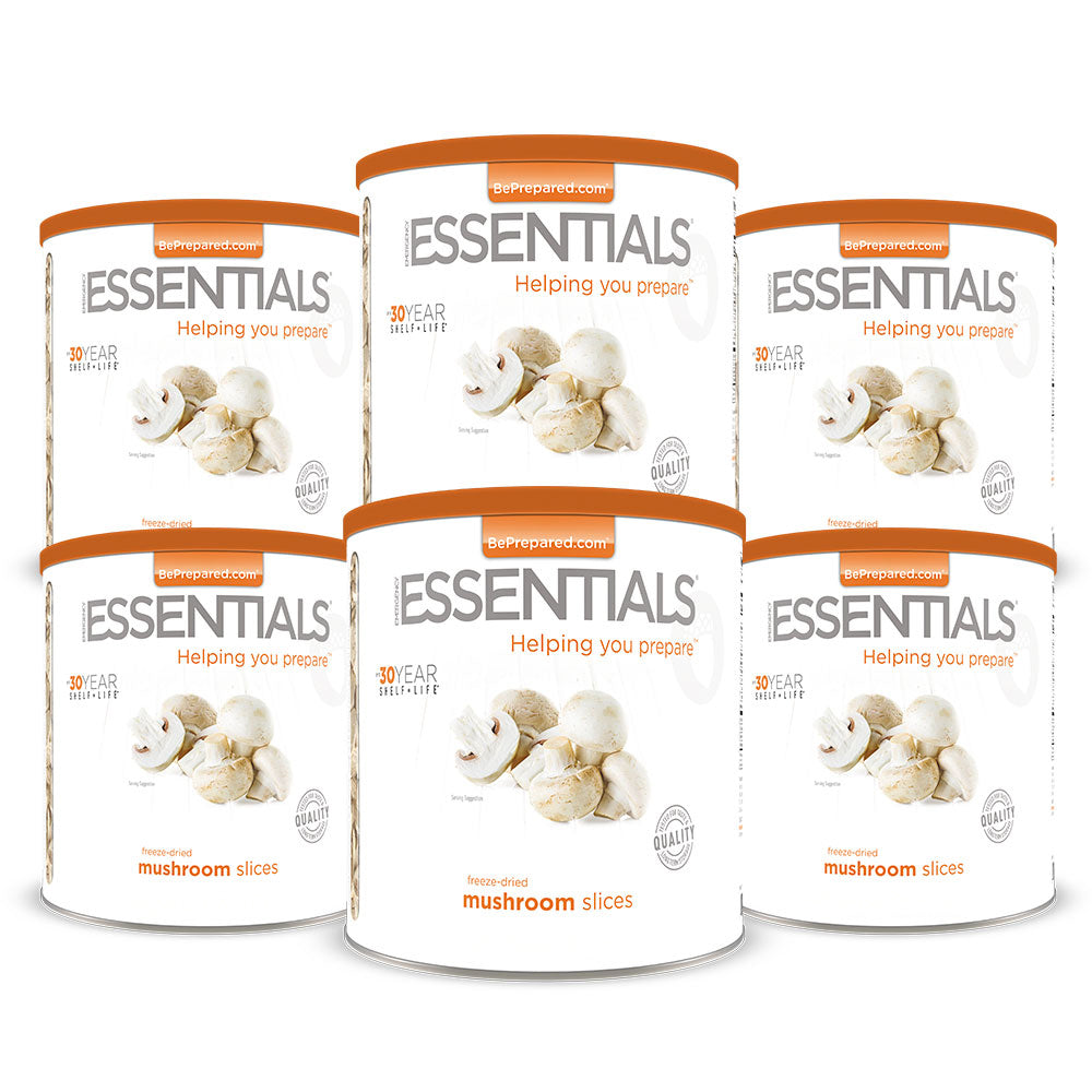 Freeze-Dried Mushroom Slices Large #10 Can 6-Pack