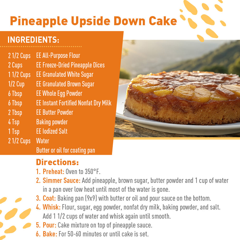 NEW: Emergency Essentials® Freeze-Dried Pineapple Dices Large #10 Can