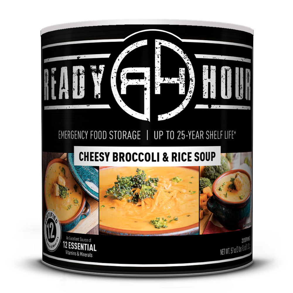 NEW - Ready Hour Cheesy Broccoli and Rice Soup #10 Can (23 servings)