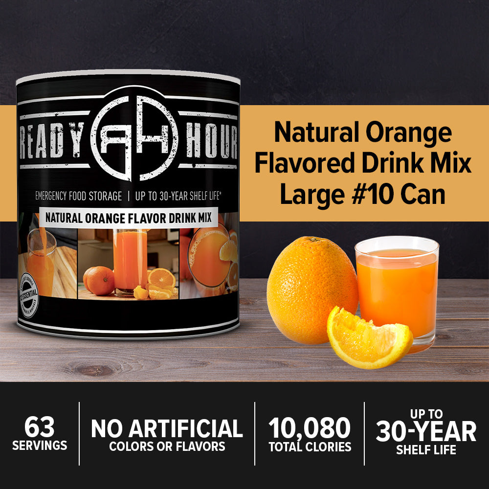 Natural Orange Flavored Drink Mix #10 Can
