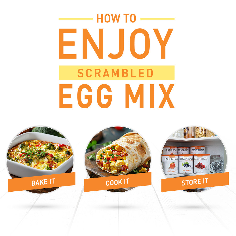 Instructions on how to enjoy scrambled egg mix