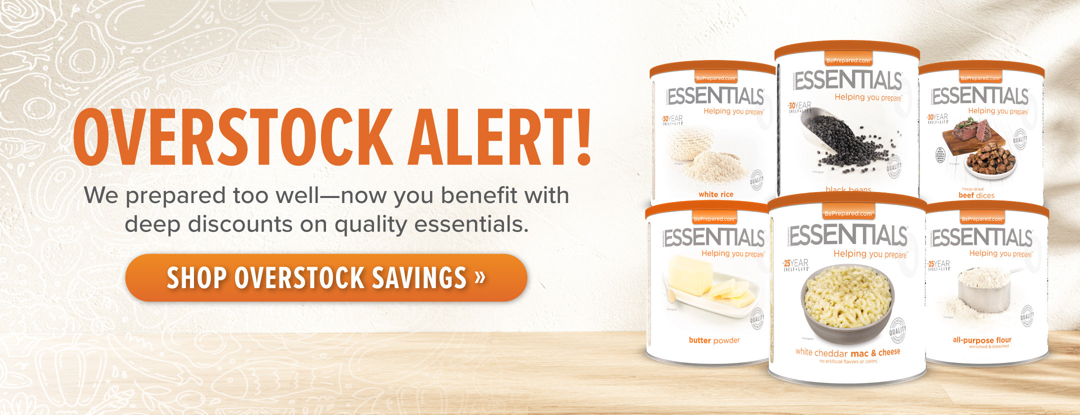 Overstock Alert! Save on overstocked items.