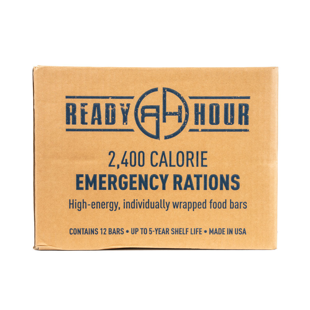 Ready Hour Case Pack: On-The-Go Emergency Food Ration Bars 2400 Calories (30-Pack) (6677082898572)