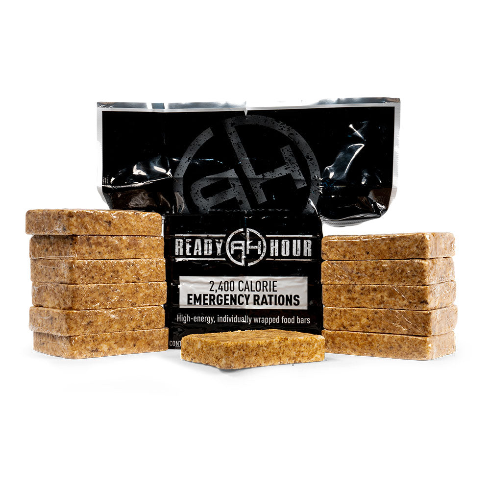 Ready Hour Case Pack: On-The-Go Emergency Food Ration Bars 2400 Calories (30-Pack) (6677082898572)