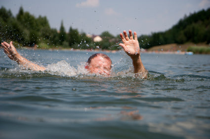 Drowning swimmer