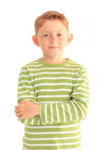 Portrait of a boy with red hair