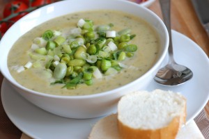 Chicken and Leek Soup from food storage