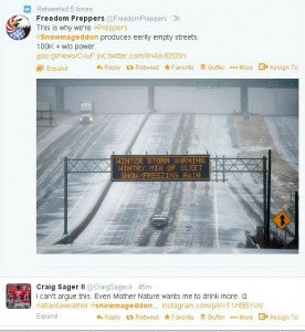 Tweets show the South prepping for severe winter storms