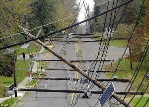 Cascadia subduction zone - Hurricane Sandy Power Poles