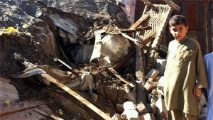 Child By Rubble - Al Jazeera - Afghanistan Earthquake