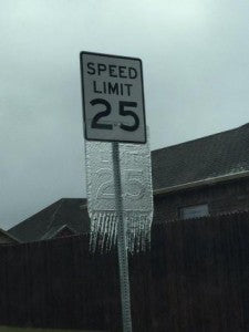 Ice Sign - Credit - Barbie Jeffers - unusual winter