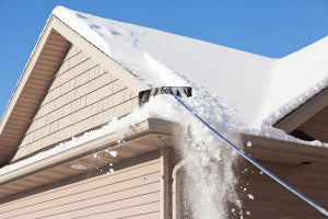 Roof raking Melting snow