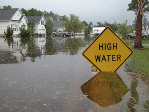 Neighborhood flooded.  Spring Flooding