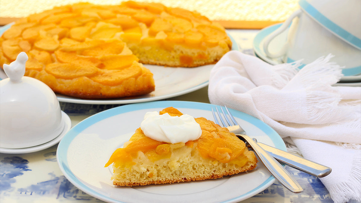 Upside-down Peach Cake