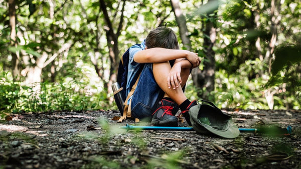 lost child crying in the woods alone