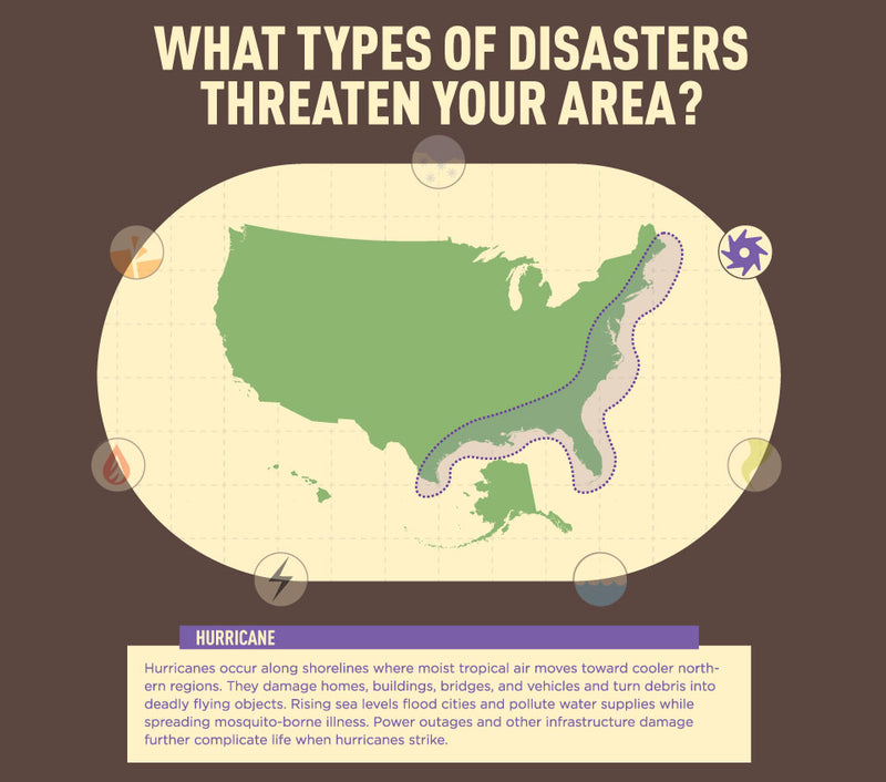 Infographic: US Hurricane Map - Disasters in Your Area