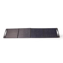 200-watt monocrystalline Grid Doctor solar panel unfolded, displaying its high-efficiency cells and durable surface against a clean white backdrop. (7340716949644)
