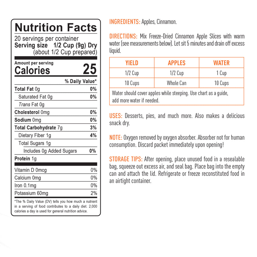 Emergency Essentials® Freeze-Dried Cinnamon Apple Slices Large Can