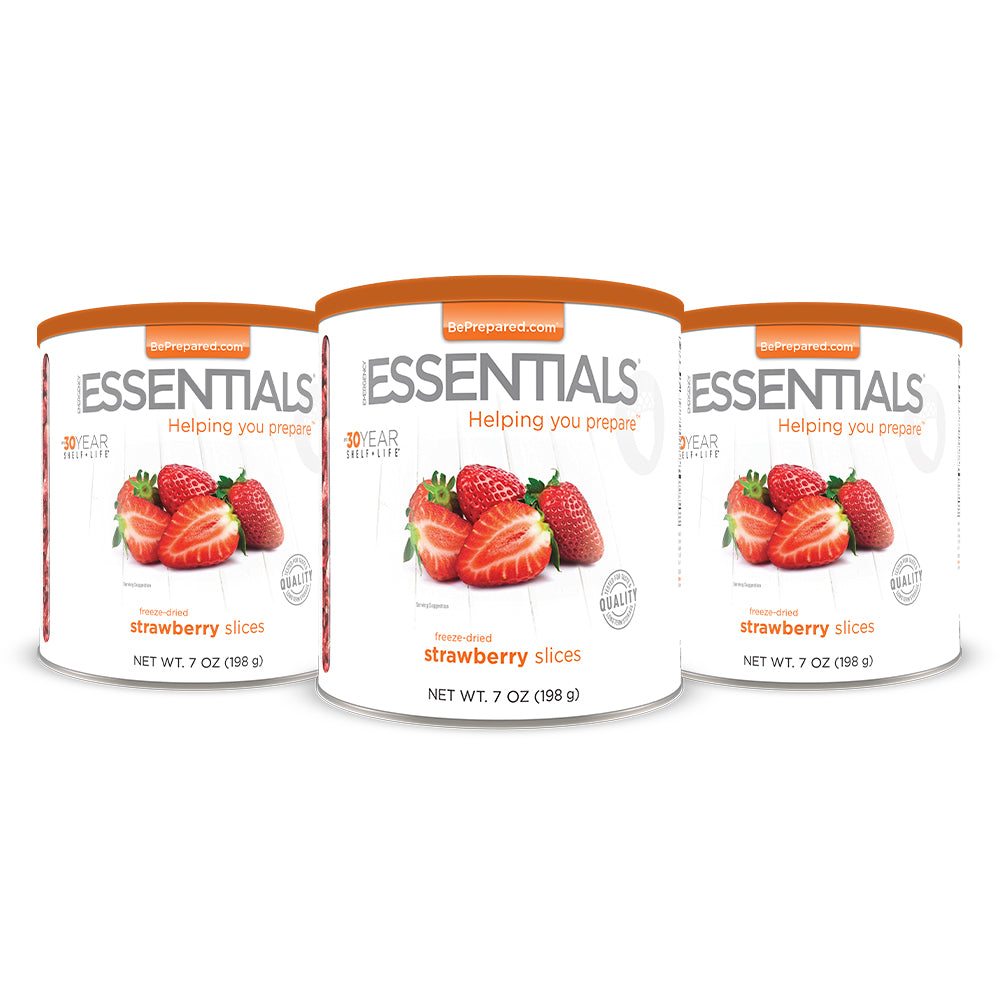 Emergency Essentials® Freeze-Dried Strawberry Slices Large #10 Can 3-Pack