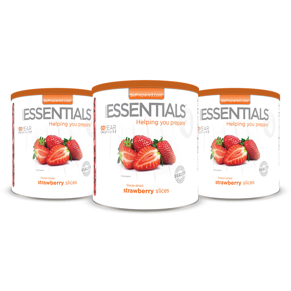 Emergency Essentials® Freeze-Dried Strawberry Slices Large #10 Can 3-Pack