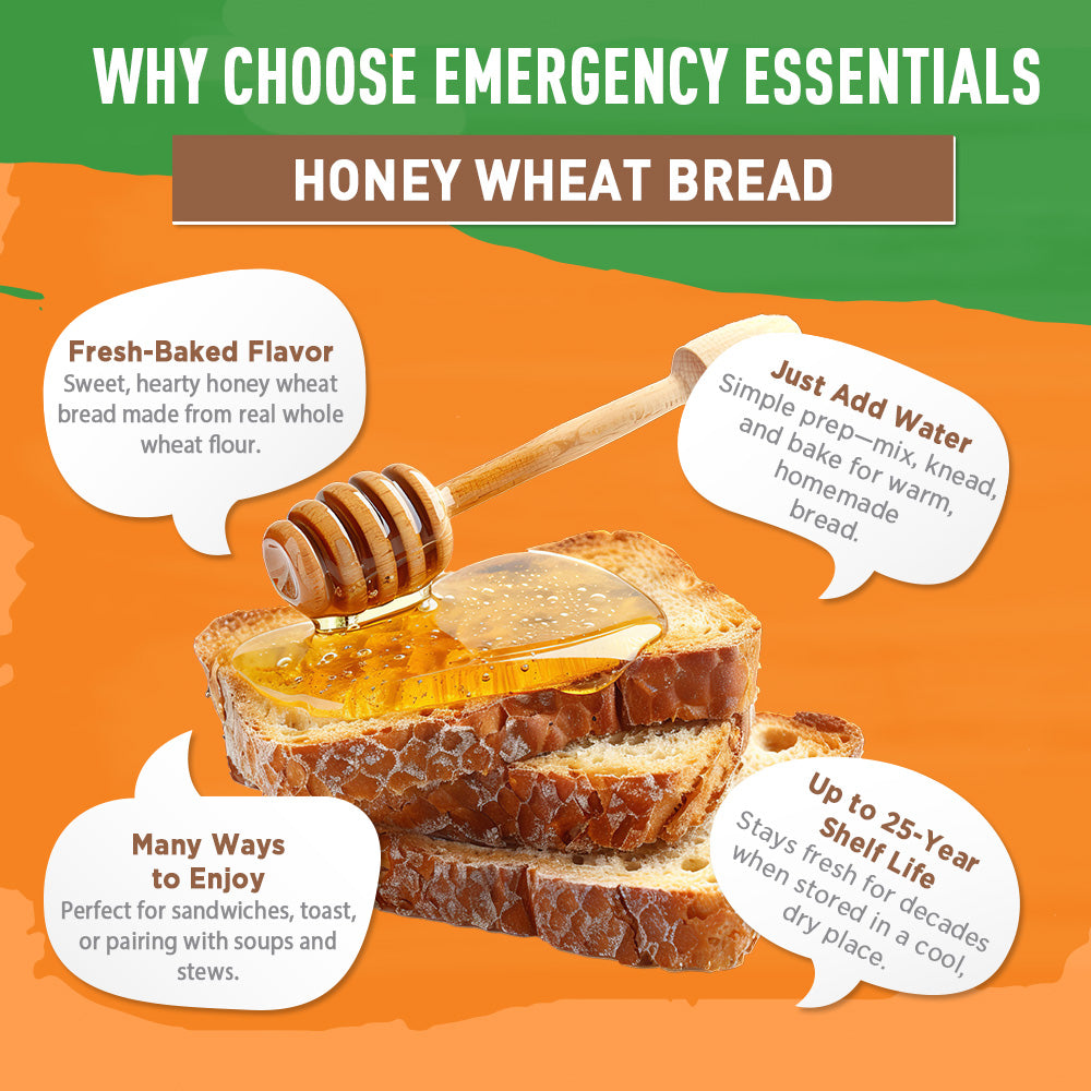 Emergency Essentials® Honey Wheat Bread Large #10 Can*