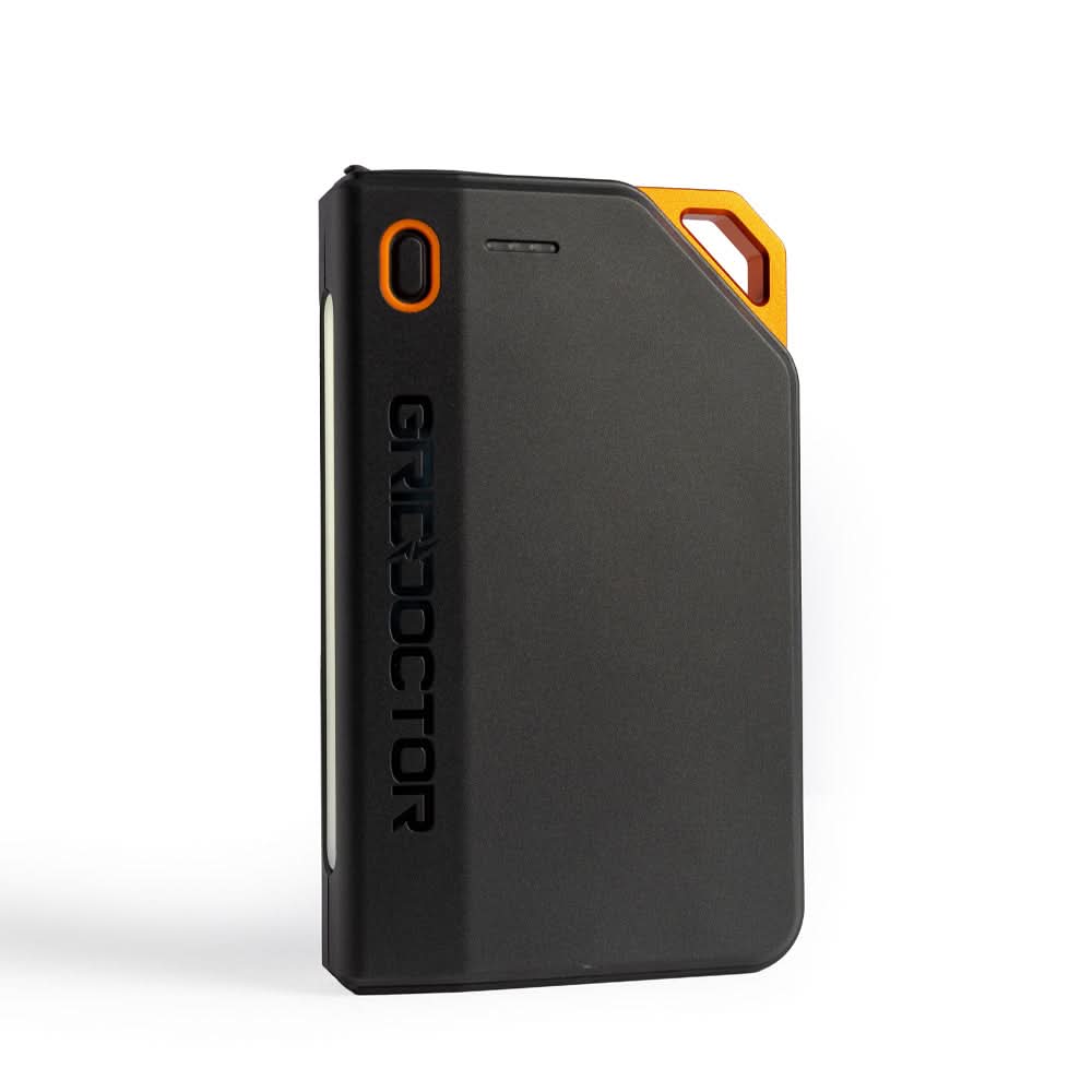 Grid Doctor 65W Power Bank with orange carrying handle